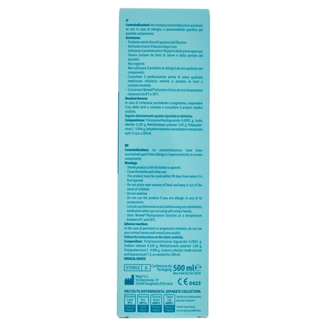 Benexè X i Tuoi Occhi Soluzione Unica per Lenti a Contatto Morbide 500 ml + Porta Lenti